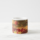Tasse Expresso Le Motif de Noël, avec des présents sous l'arbre d (Devant)