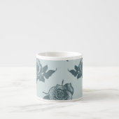 Tasse Expresso Le motif floral avec s'est levé (Devant)