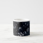 Tasse Expresso Le Noël de SlipperyJoe, hiver magique paisible à (Devant)