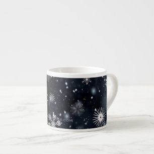 Tasse Expresso Le Noël de SlipperyJoe, hiver magique paisible à