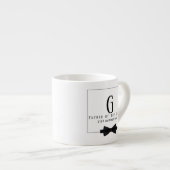 Tasse Expresso Le Père Personnalisé de la Cravate Monogram Bow Gr (Devant droit)