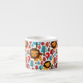 Tasse Expresso le rétro lion mignon badine l'illustration (Devant)