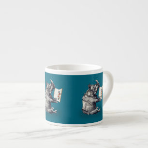 Tasse Expresso Le rhinocéros lecteur aime les livres