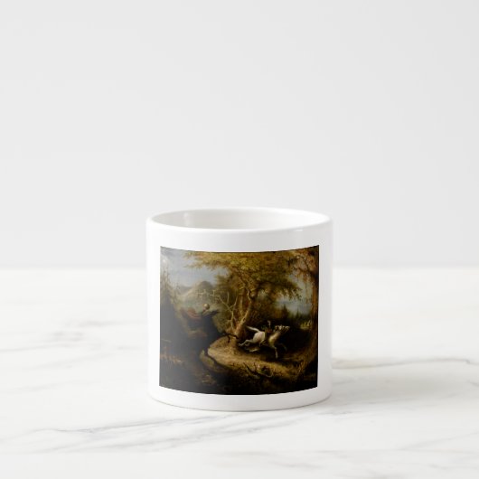 Tasse Expresso Légende du cavalier sans tête fantôme d'Halloween (Devant)