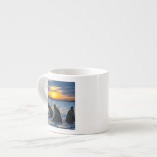 Tasse Expresso Les dauphins bouteille-flairés dans la lumière d