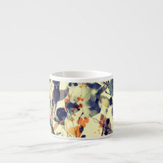 Tasse Expresso Les empreintes de la nature : Feuilles floraux san