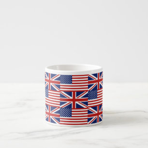 Tasse Expresso Les Etats-Unis et modèle BRITANNIQUE de drapeau