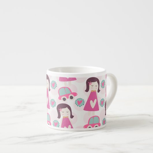 Tasse Expresso Les Filles Se Rendre À Des Endroits (Devant droit)