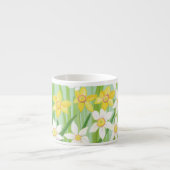 Tasse Expresso Les jonquilles jaunes et blanches au printemps (Devant)