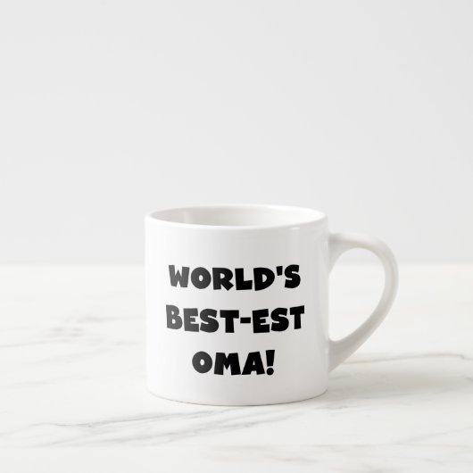 Tasse Expresso Les meilleurs cadeaux Oma Noir ou Blanc du monde (Droite)