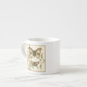 Tasse Expresso Les papillons Tandem sur les Feuilles verts