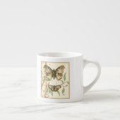 Tasse Expresso Les papillons Tandem sur les Feuilles verts (Droite)
