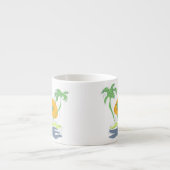 Tasse Expresso Les paysages de plage tropicaux de l'île. Palmier  (Devant)