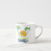 Tasse Expresso Les paysages de plage tropicaux de l'île. Palmier  (Droite)