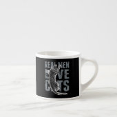 Tasse Expresso Les vrais hommes aiment les chats en Grunge Style  (Droite)