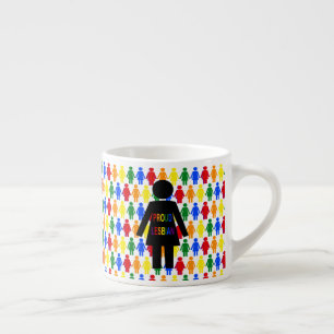 Tasse Expresso Lesbienne LGBTQ Silhouette et Rainbow Ladies