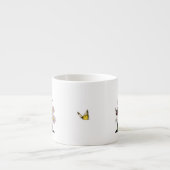 Tasse Expresso Lettre A Monogramme Papillon Floral Initial    (Devant)