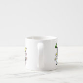 Tasse Expresso Lettre B Monogramme de papillon floral initial (Dos)