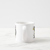 Tasse Expresso Lettre D Monogramme de papillon floral (Dos)
