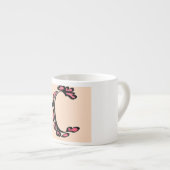 Tasse Expresso Lettre d'art calligraphique C (Devant droit)