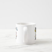 Tasse Expresso Lettre E Floral Papillon Monogramme Initial (Dos)