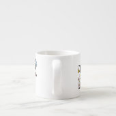 Tasse Expresso Lettre F Floral Papillon Monogramme Initial (Dos)