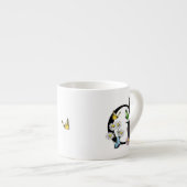 Tasse Expresso Lettre G Papillon Floral Monogramme Initial    (Devant droit)