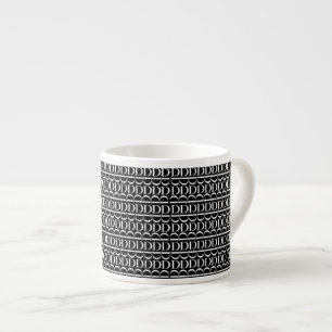 Tasse Expresso Lettre initiale D monogramme