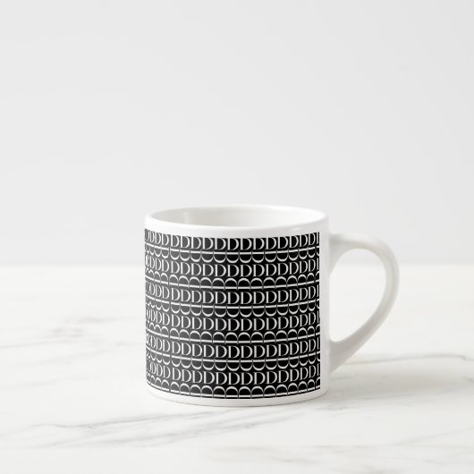 Tasse Expresso Lettre initiale D monogramme (Droite)