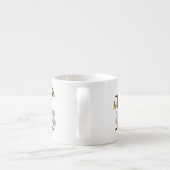 Tasse Expresso Lettre K Papillon Floral Monogramme Initial     (Dos)
