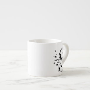 Tasse Expresso Lettre S à motif floral