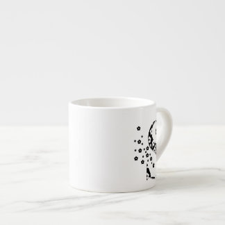 Tasse Expresso Lettre S à motif floral