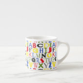 Tasse Expresso Lettres de couleur vive de Megan Meagher (Droite)