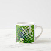 Tasse Expresso Lettres et art abstrait de coeurs (Droite)