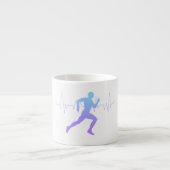Tasse Expresso L'Homme Coure La Silhouette Gradient Et La Ligne D (Devant)