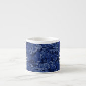 Tasse Expresso Libra Zodiac Connexion Camouflage numérique bleu (Devant)