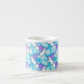Tasse Expresso Licorne blanche et rose (Devant)