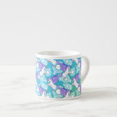 Tasse Expresso Licorne blanche et rose (Devant droit)
