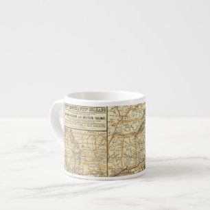 Tasse Expresso Ligne atlantique de côte de carte