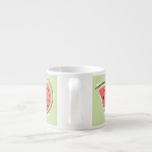 Tasse Expresso Ligne verte de pastèque (Dos)