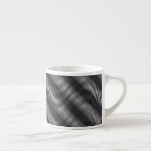 Tasse Expresso Lignes de gradation noir et blanc ultra-minces