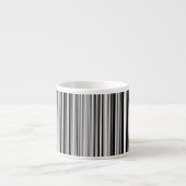 Tasse Expresso Lignes noires et blanches (Devant)