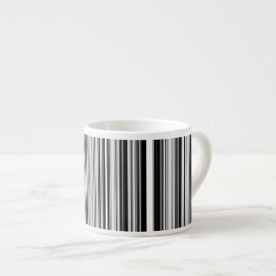 Tasse Expresso Lignes noires et blanches