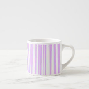 Tasse Expresso Lilac violet et blanc bonbons rayures