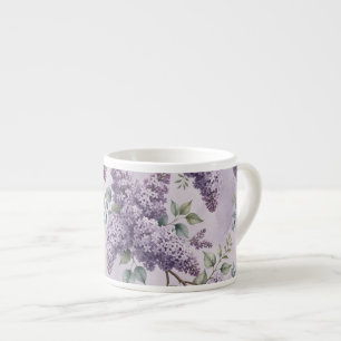 Tasse Expresso Lilas Fleurs de lilas Vert sauge Lavande poudrée