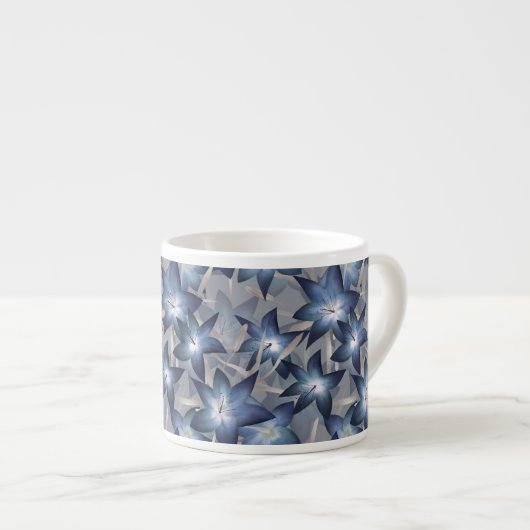 Tasse Expresso Liliums bleus (Devant droit)