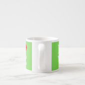 Tasse Expresso Lime Green LOVE Design moderne (Dos)
