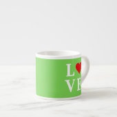 Tasse Expresso Lime Green LOVE Design moderne (Devant droit)
