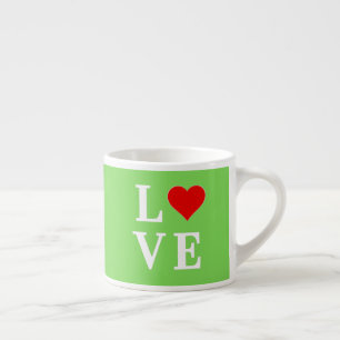 Tasse Expresso Lime Green LOVE Design moderne