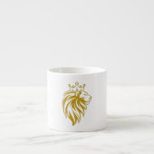 Tasse Expresso Lion Avec Couronne - Style Or 2 (Devant)